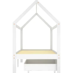 Niños vidaXL Mobiliario Para Bebés Y Niños Pequeños-Estructura de cama infantil cajones madera pino 90x200cm