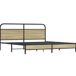 vidaXL Camas Y Accesorios-Estructura de cama sin colchón metal 180x200 cm