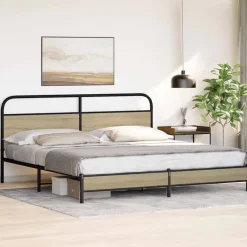 vidaXL Camas Y Accesorios-Estructura de cama sin colchón metal 180x200 cm