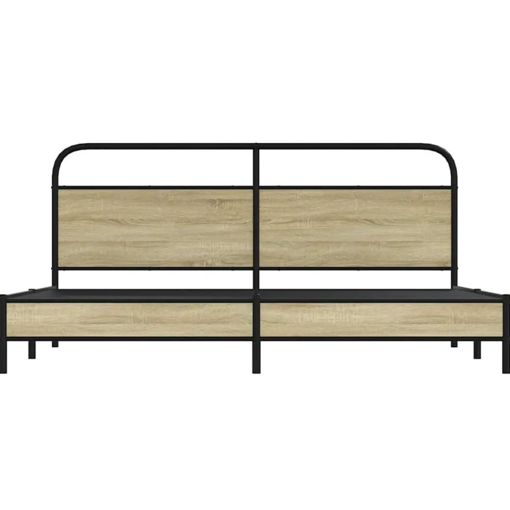 vidaXL Camas Y Accesorios-Estructura de cama sin colchón metal 180x200 cm