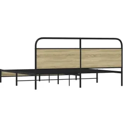 vidaXL Camas Y Accesorios-Estructura de cama sin colchón metal 180x200 cm