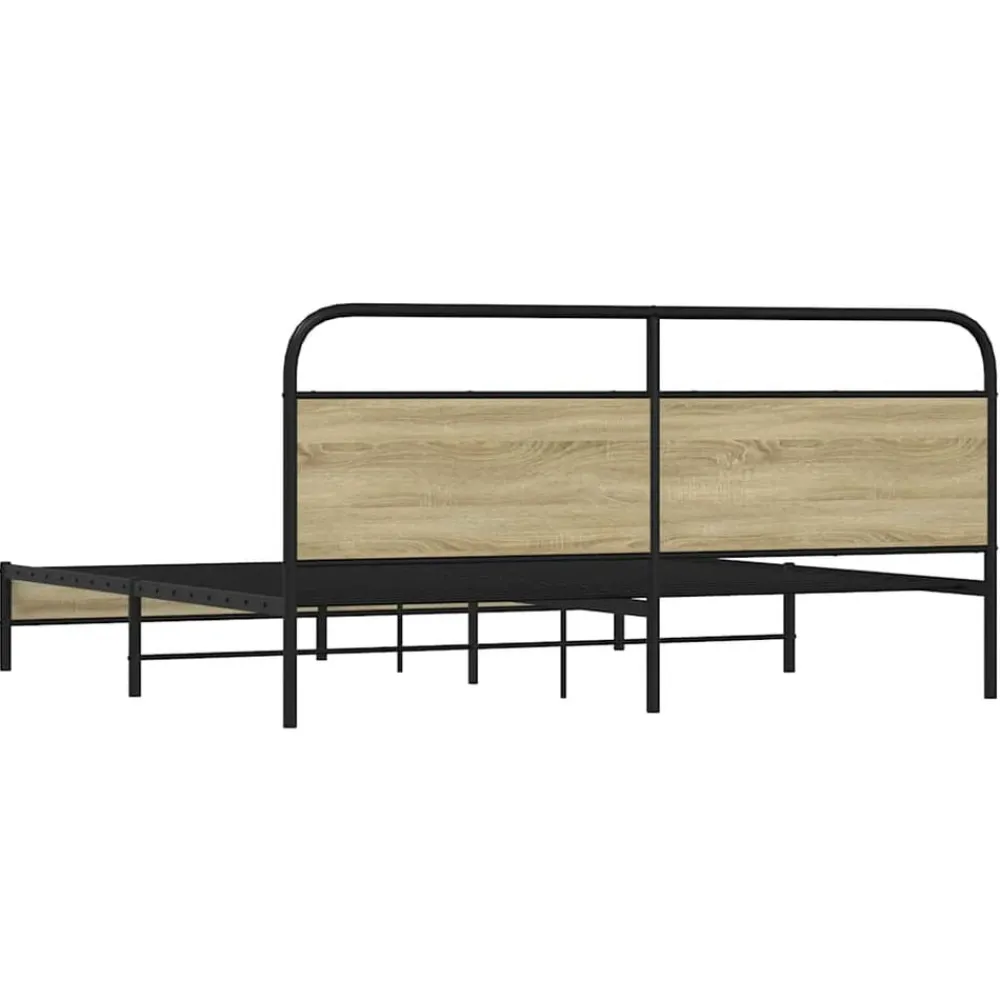 vidaXL Camas Y Accesorios-Estructura de cama sin colchón metal 180x200 cm