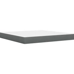 vidaXL Conjuntos De Muebles-Estructura de cama con colchón Gris oscuro 180 x 200 cm tela
