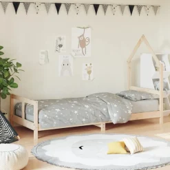 vidaXL Estructura de cama para niños madera maciza de pino 80x200 cm Natural Sale