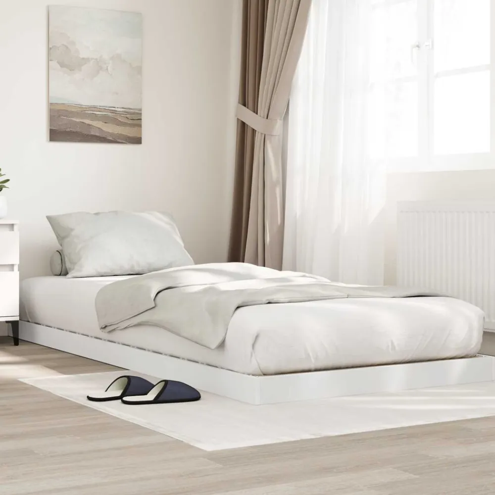 vidaXL Camas Y Accesorios-Estructura de Cama de Suelo 75 x 190 cm Madera de ingeniería