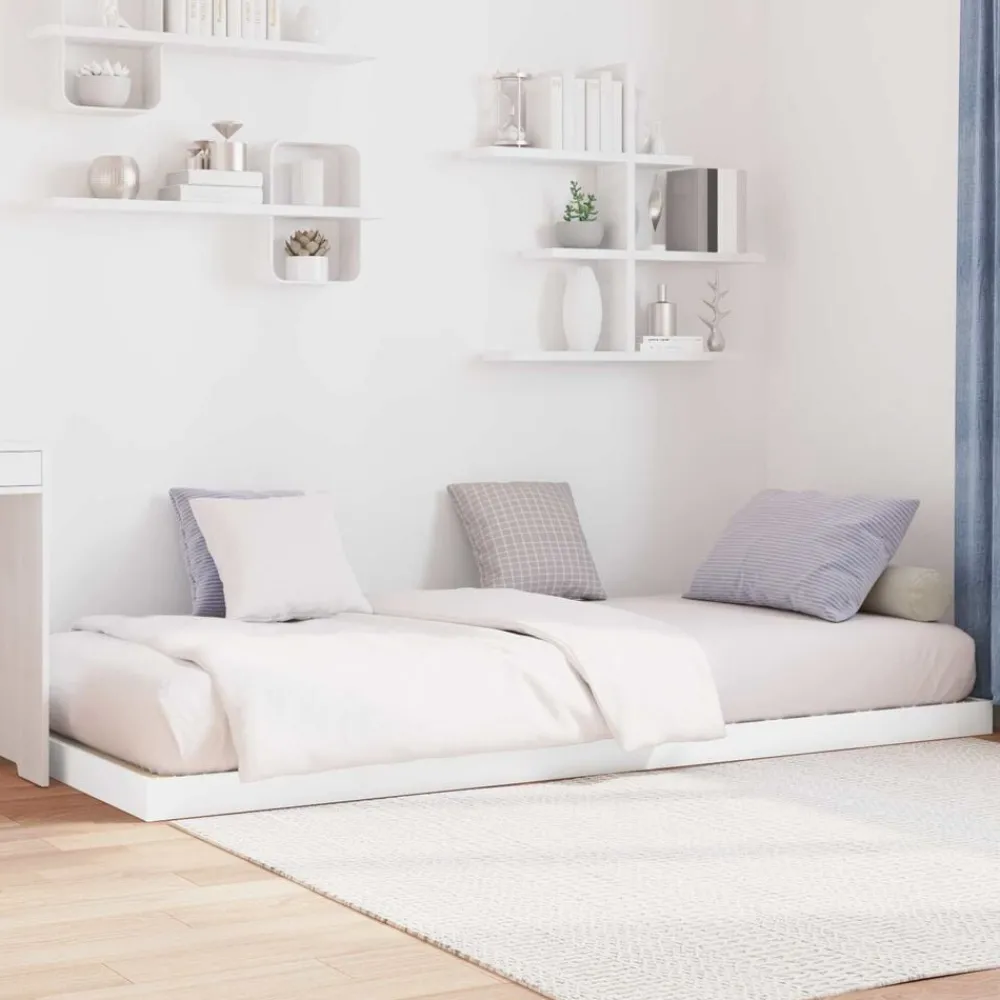 vidaXL Camas Y Accesorios-Estructura de Cama de Suelo 75 x 190 cm Madera de ingeniería