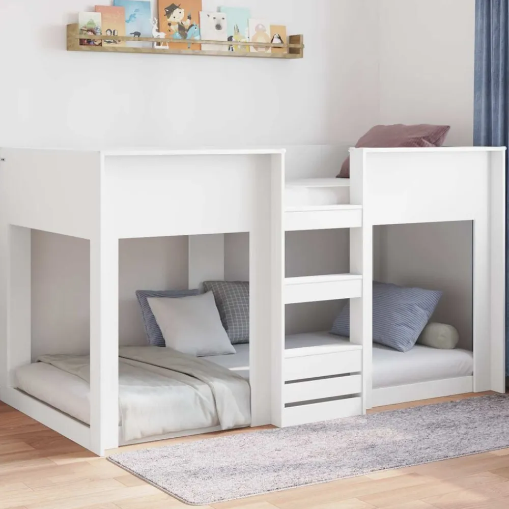 vidaXL Camas Y Accesorios-Estructura de Cama de Suelo 75 x 190 cm Madera de ingeniería