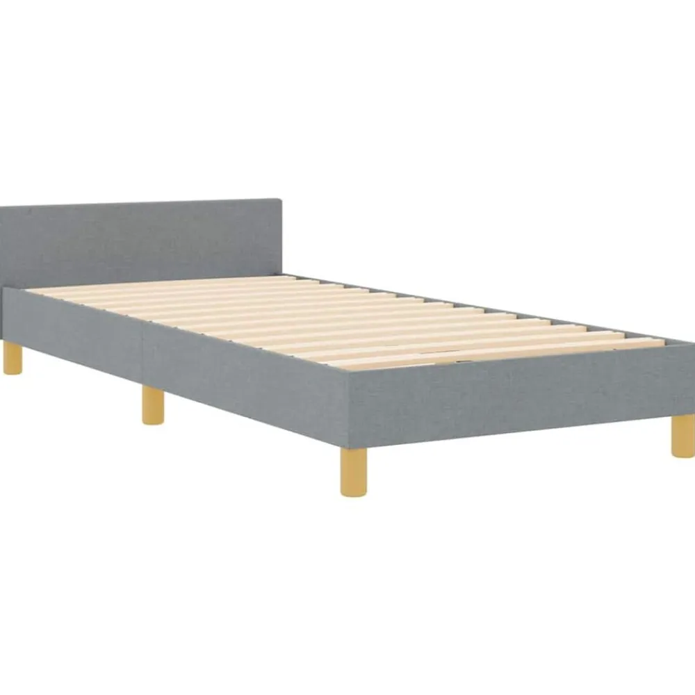 vidaXL Estructura de cama con cabecera 80 x 200 cm tela Gris claro Online