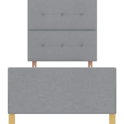 vidaXL Estructura de cama con cabecera 80 x 200 cm tela Gris claro Online