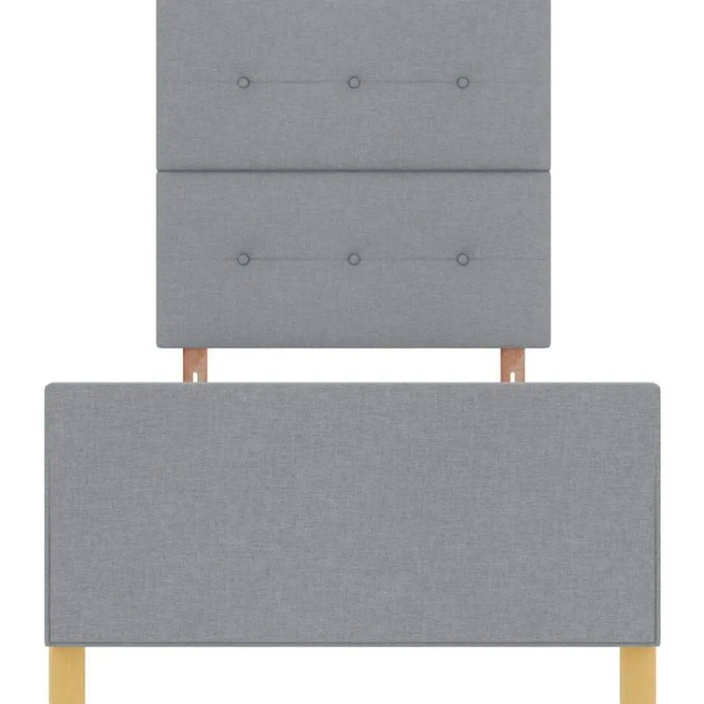 vidaXL Estructura de cama con cabecera 80 x 200 cm tela Gris claro Online