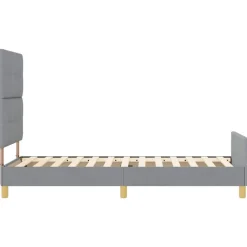 vidaXL Estructura de cama con cabecera 80 x 200 cm tela Gris claro Online
