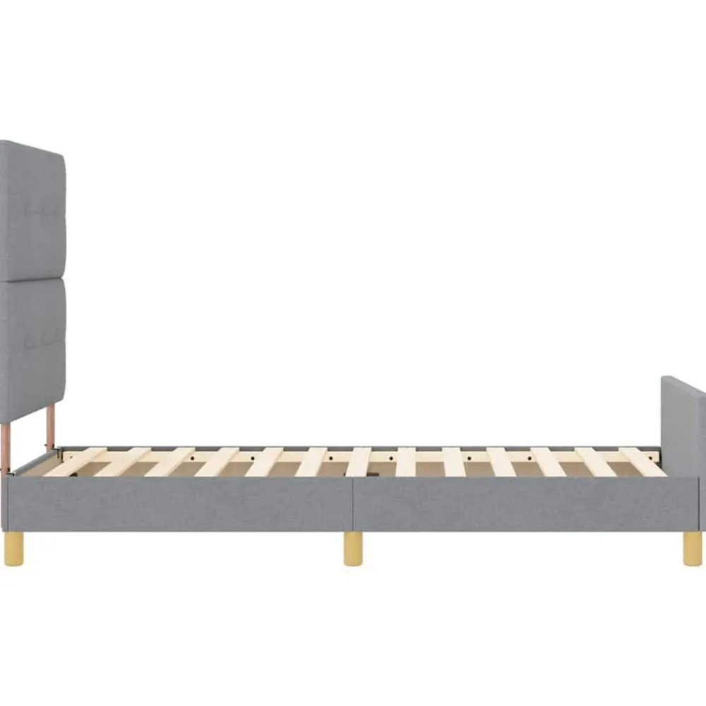 vidaXL Estructura de cama con cabecera 80 x 200 cm tela Gris claro Online