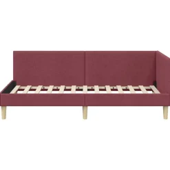 vidaXL Estructura de cama en esquina Rojo vino 80 cm x 200 cm Rojo vino tinto Outlet