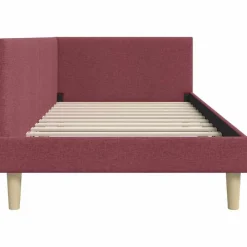 vidaXL Estructura de cama en esquina Rojo vino 80 cm x 200 cm Rojo vino tinto Outlet