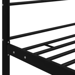 vidaXL Estructura de cama con dosel sin colchón metal 120x200 cm Negro Outlet