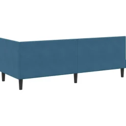 vidaXL Estructura de Cama Esquina con Colchón 2 pcs Terciopelo Azul Outlet