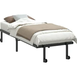 vidaXL Camas Y Accesorios-Estructura de cama sin colchón plegable acero 75x190 cm