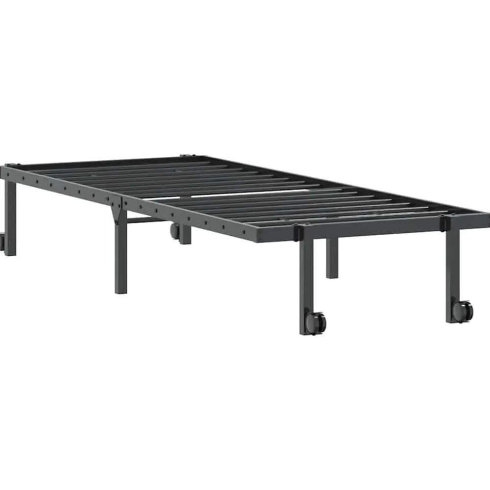vidaXL Camas Y Accesorios-Estructura de cama sin colchón plegable acero 75x190 cm