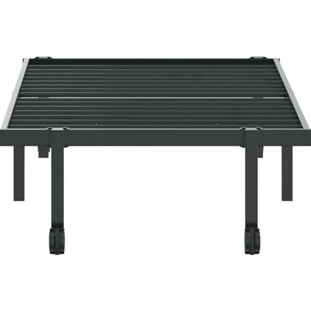 vidaXL Camas Y Accesorios-Estructura de cama sin colchón plegable acero 75x190 cm
