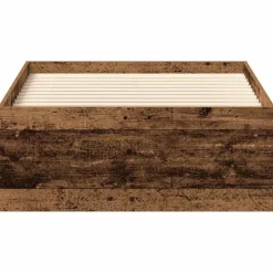 vidaXL Camas Y Accesorios-Estructura de cama sin colchón madera de ingeniería envejecida