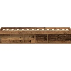 vidaXL Camas Y Accesorios-Estructura de cama sin colchón madera de ingeniería envejecida