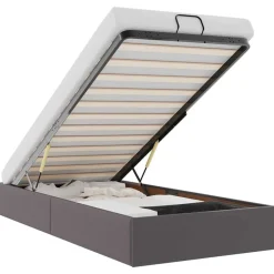 vidaXL Estructura de cama otomana sin colchón 80x200 cm Gris Best