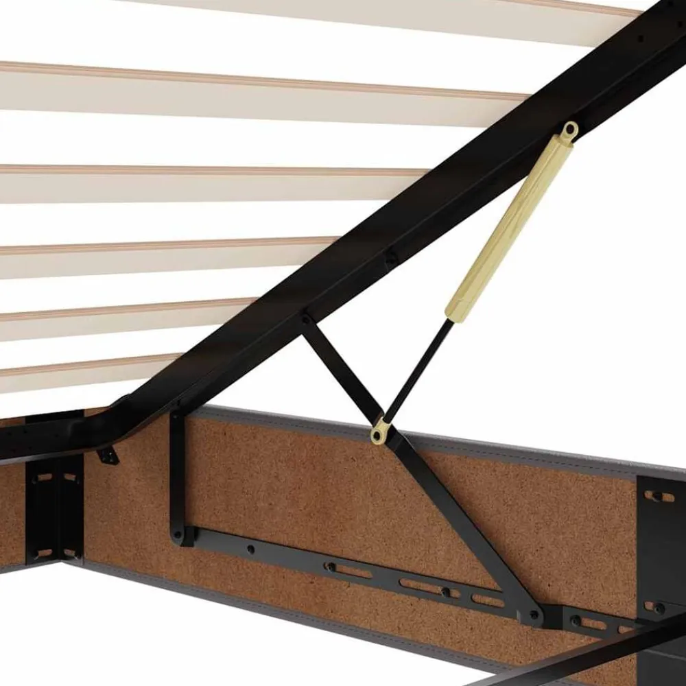 vidaXL Estructura de cama otomana sin colchón 80x200 cm Gris Best