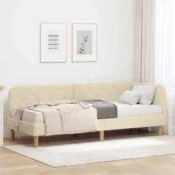 vidaXL Estructura de cama en esquina 80 x 200 cm tela Crema Hot