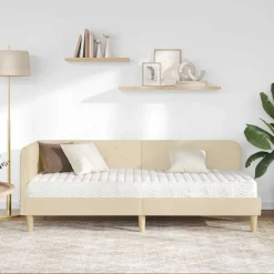 vidaXL Estructura de cama en esquina 80 x 200 cm tela Crema Hot