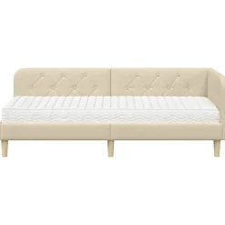 vidaXL Estructura de cama en esquina 80 x 200 cm tela Crema Hot