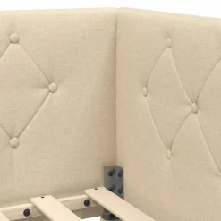vidaXL Estructura de cama en esquina 80 x 200 cm tela Crema Hot