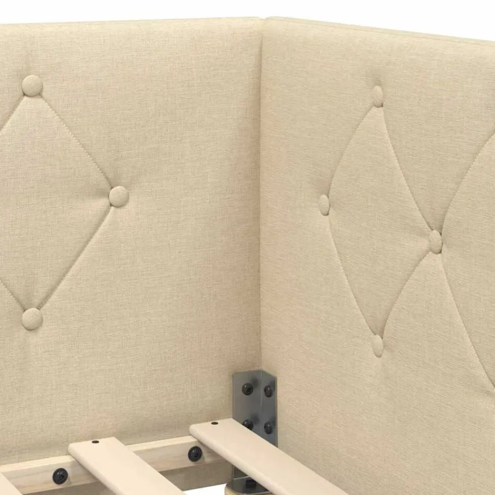 vidaXL Estructura de cama en esquina 80 x 200 cm tela Crema Hot
