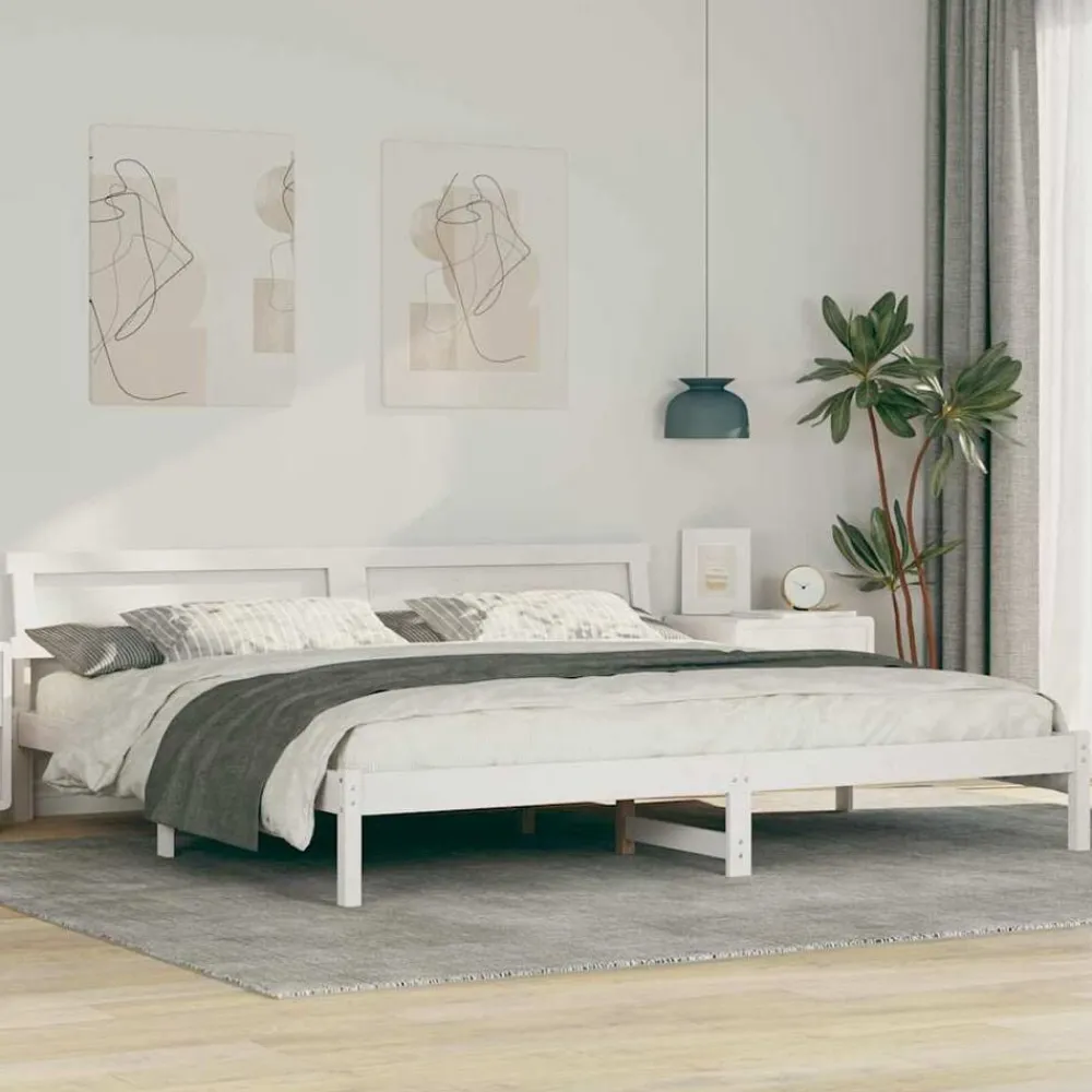 vidaXL Camas Y Accesorios-Estructura de cama 180 x 200 cm Madera de pino macizo