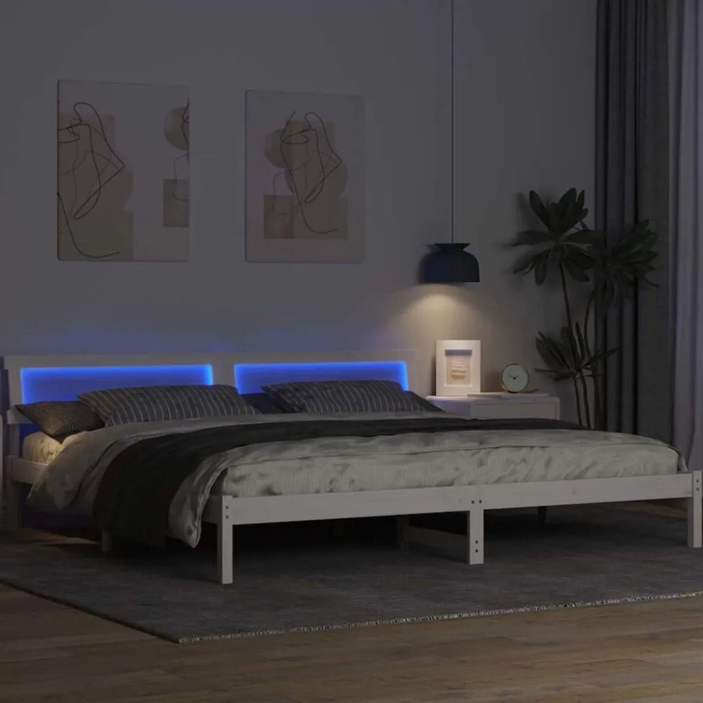 vidaXL Camas Y Accesorios-Estructura de cama 180 x 200 cm Madera de pino macizo