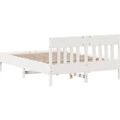 vidaXL Estructura de cama sin colchón madera de pino blanca 150x200 cm Blanco Outlet