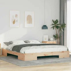 vidaXL Camas Y Accesorios-Estructura de cama Marrón 200 x 200 cm
