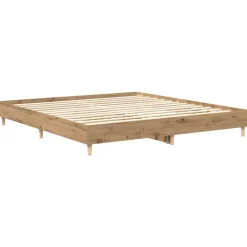 vidaXL Camas Y Accesorios-Estructura de cama sin colchón roble artesanal 200x200 cm