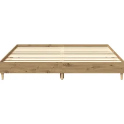 vidaXL Camas Y Accesorios-Estructura de cama sin colchón roble artesanal 200x200 cm