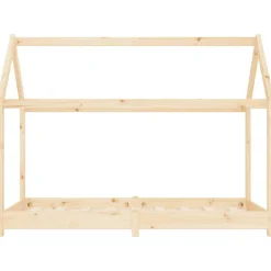 vidaXL Estructura de cama infantil de madera maciza de pino 70x140 cm Marrón Hot