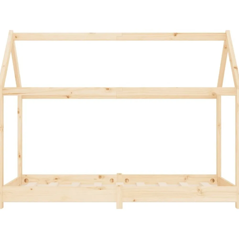 vidaXL Estructura de cama infantil de madera maciza de pino 70x140 cm Marrón Hot