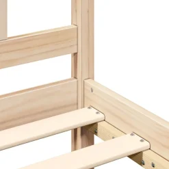 vidaXL Estructura de cama madera maciza 75x190 cm Natural Sale