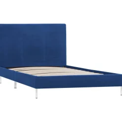 vidaXL Estructura de cama sin colchón tela 90x200 cm Azul Clearance
