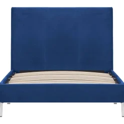 vidaXL Estructura de cama sin colchón tela 90x200 cm Azul Clearance