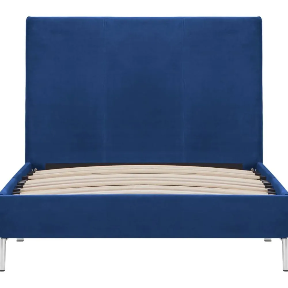 vidaXL Estructura de cama sin colchón tela 90x200 cm Azul Clearance