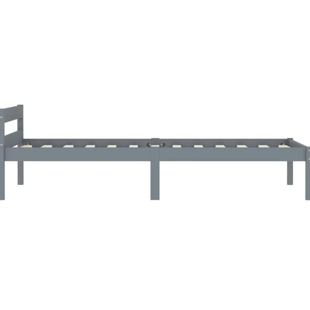 vidaXL Estructura de cama sin colchón madera de pino 90x200 cm Gris Clearance