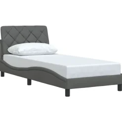 vidaXL Estructura de cama sin colchón tela 80x200 cm Gris oscuro Sale