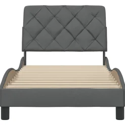 vidaXL Estructura de cama sin colchón tela 80x200 cm Gris oscuro Sale