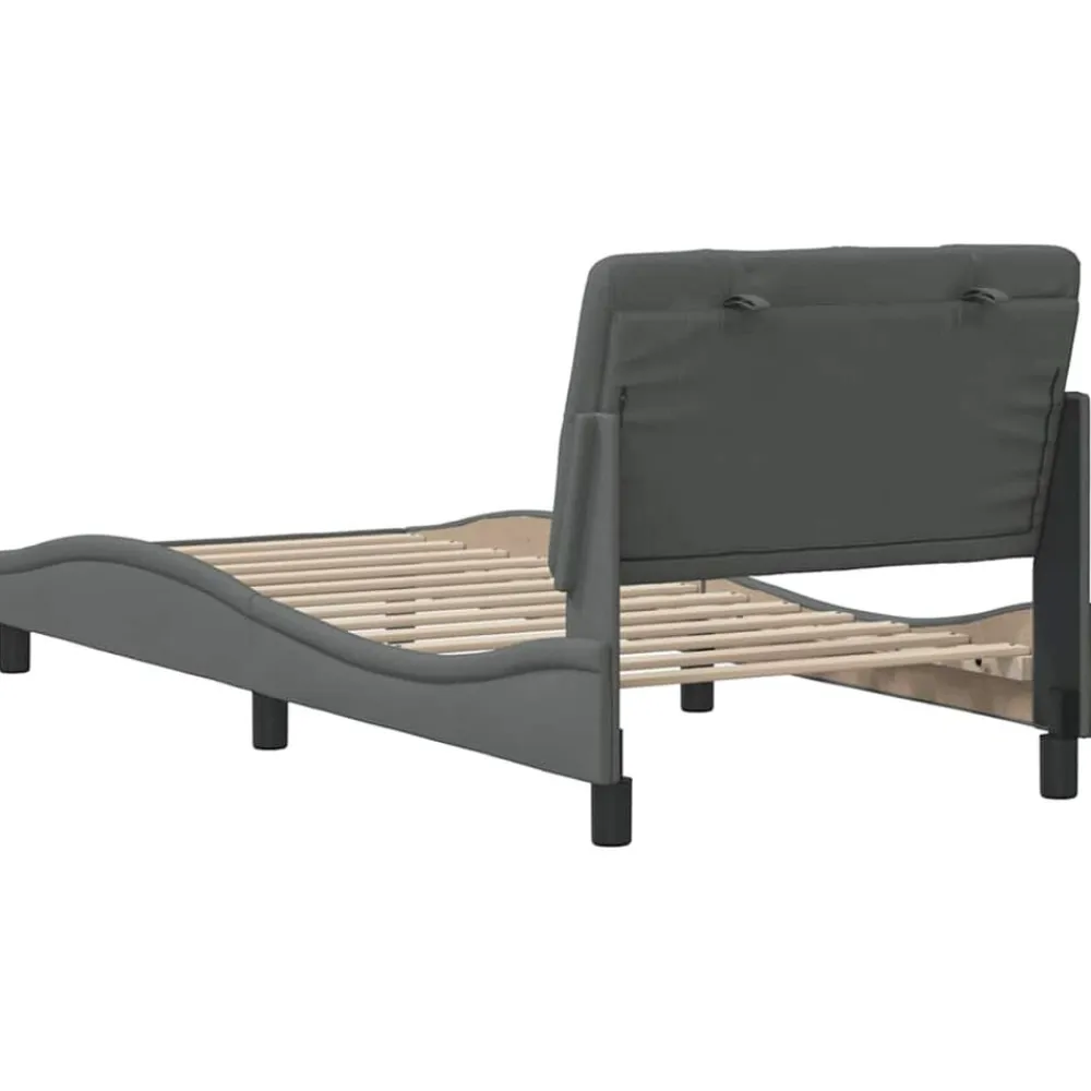 vidaXL Estructura de cama sin colchón tela 80x200 cm Gris oscuro Sale