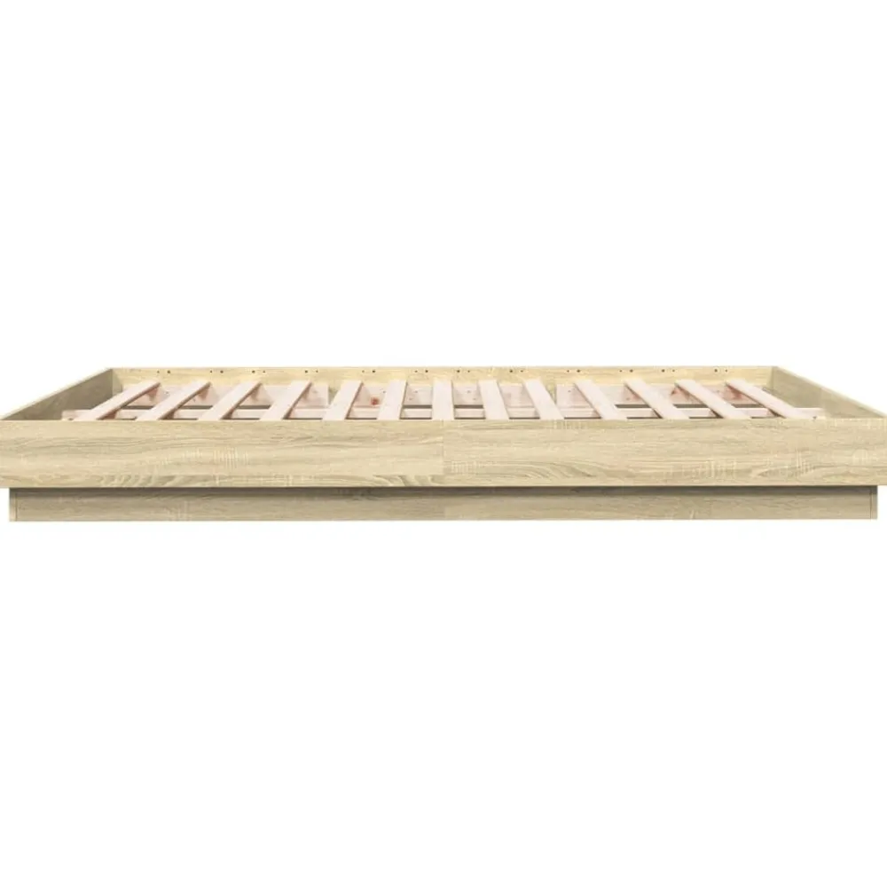 vidaXL Camas Y Accesorios-Estructura de cama madera de ingeniería 200x200 cm