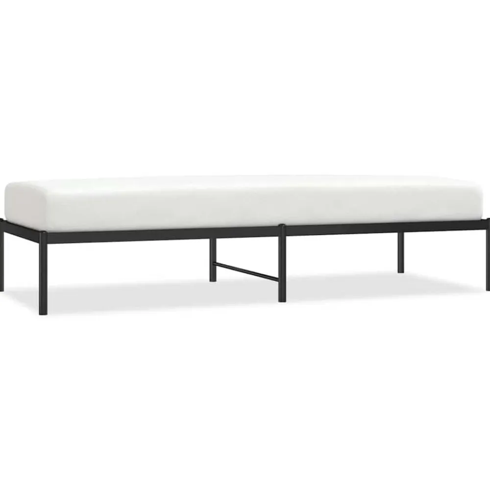 vidaXL Estructura de cama sin colchón metal 75x190 cm Negro Clearance